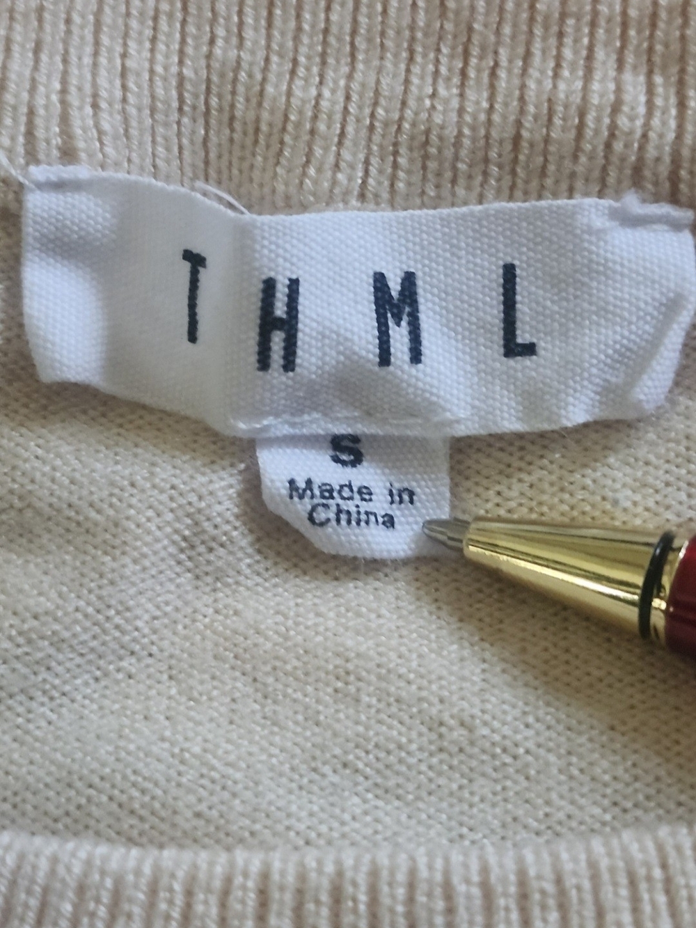THML Cream Sweater with Multicolored Smiley Dots - Picture 6 of 8